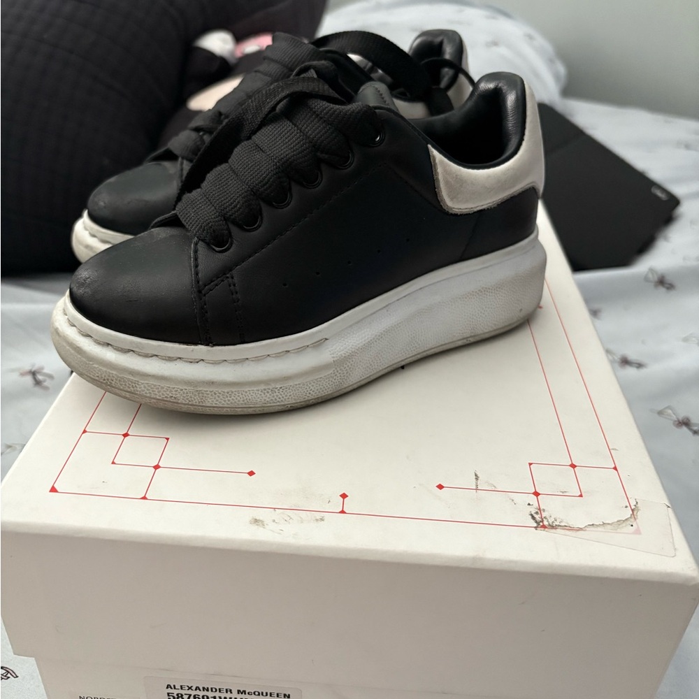 Alexander McQueen Monochrome Leather Sneakers